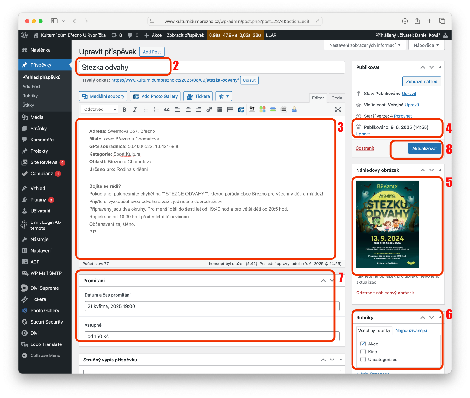 Formulář příspěvku